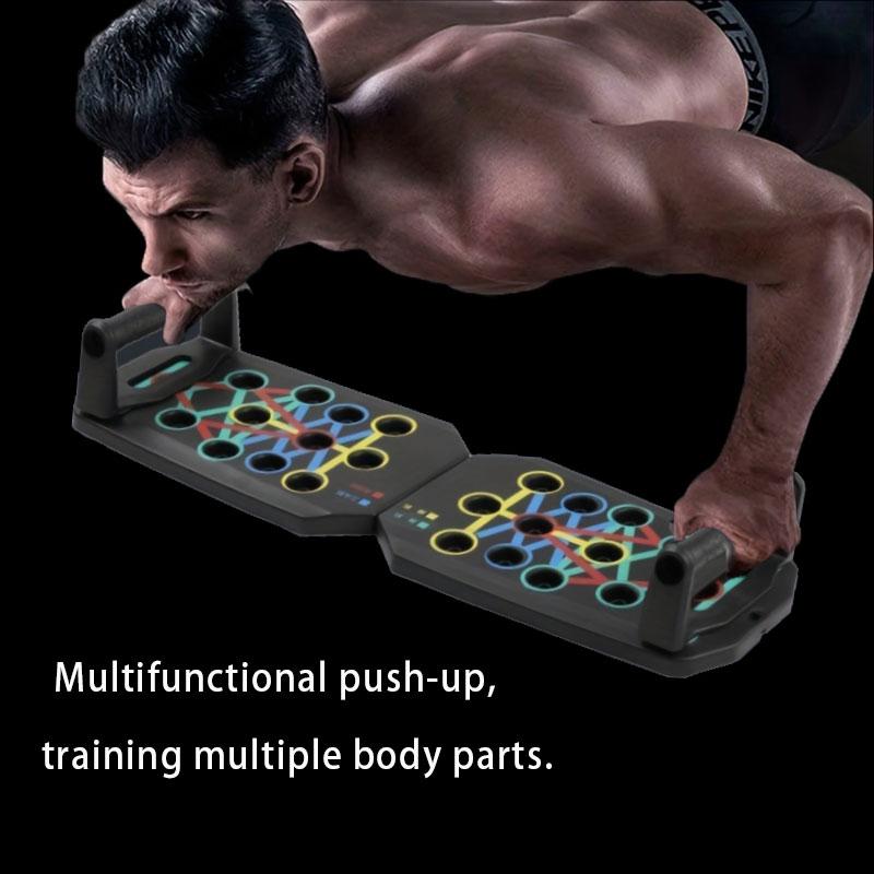 Product Introduction of Portable Multi-functional Push-up Board, High-load Push-up Version for Training Multiple Parts, Good Helper for Home Training Barbell squat 0