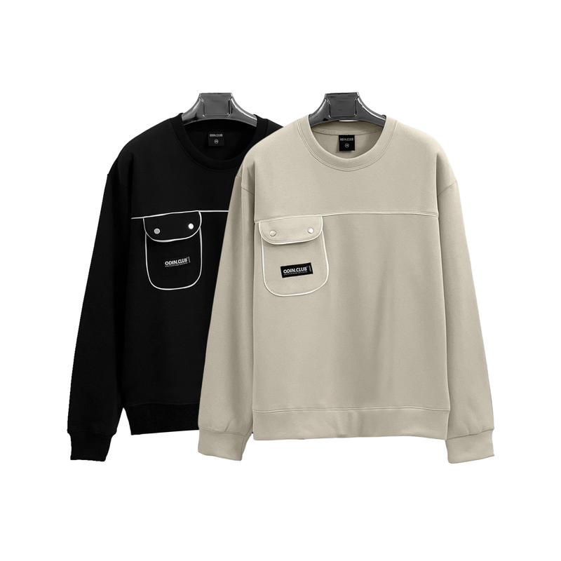 Áo Sweater Oversize ODIN CLUB Line Box ODIN CLUB, Áo nỉ dài tay form rộng nam nữ unisex
