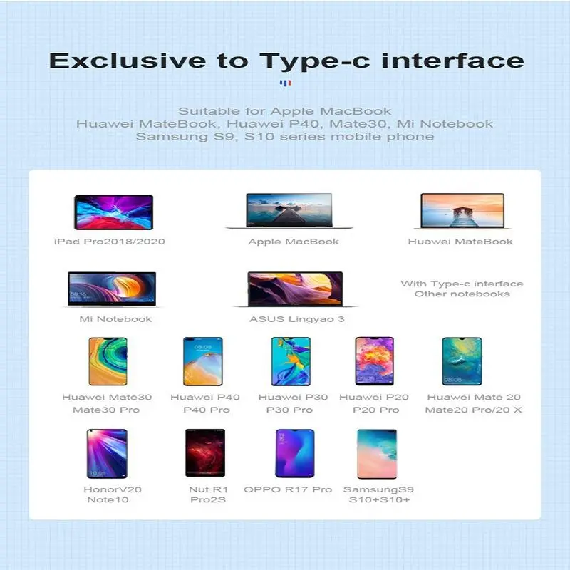 Portable USB C To HDMI Adapter 4K, USB-C Type C To HDMI Adapter USB Cable 4k Converter For Laptop Computer 7