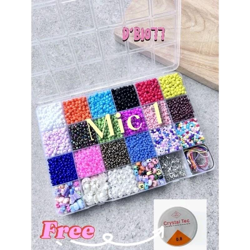 manik manik Set DIY/Meronce/manik kalung gelang cincin/manik manik ...