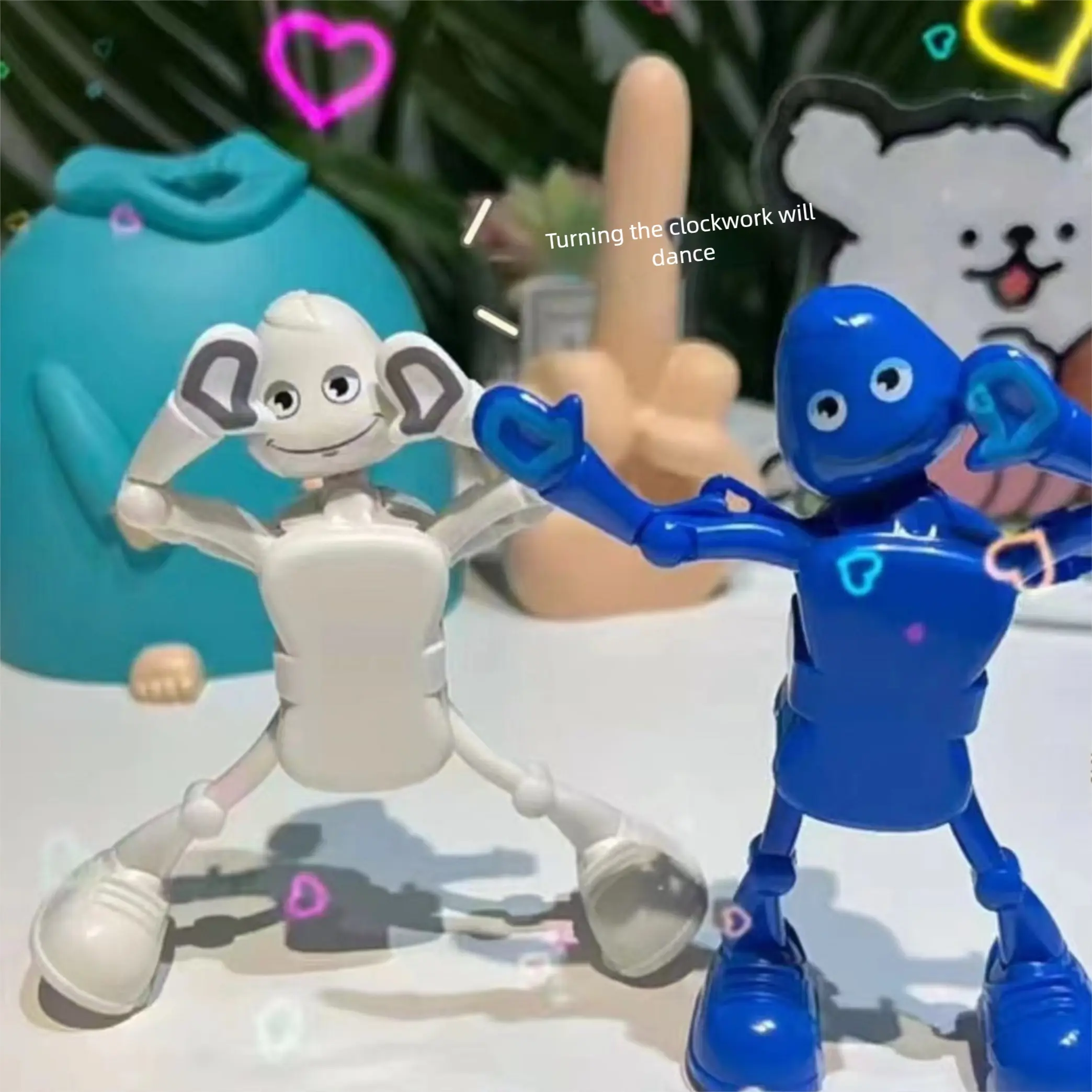 Robot Nhảy Múa Nhìu Màu Sắc, Nhịp Lò Xo, Đồ Chơi Nhỏ Dễ Thương, Thích Hợp Cho Trẻ Em, Thú Vị, Thiết Kế Chia Đôi, Lý Tưởng Làm Đồ Chơi Cho Bé