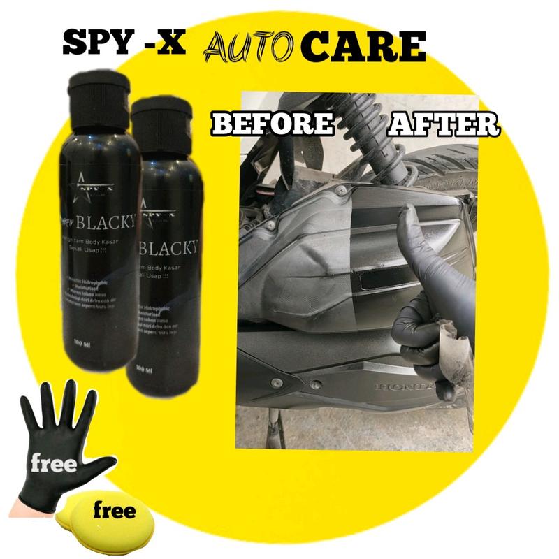 Penghitam body motor || penghitam body motor permanen || penghitam dashboard || penghitam body mobil dan motor / penghitam motor permanen || penghitam body pelastik motor || SPY -X AUTO BLACKY || penghitam body kasar bodymotor 1