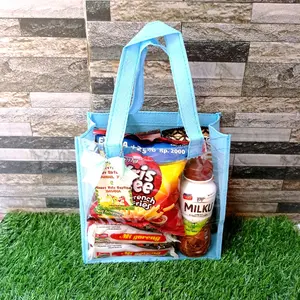 ISI 10 PCS Tas (SIZE S KECIL) souvenir snack ulang tahun anak anak kombinasi  mika spunbond 20x10x20