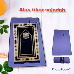 TIKAR LIPAT POLOS ALAS SAJADAH WATERPROOF antiair Motif Muslim Tebal