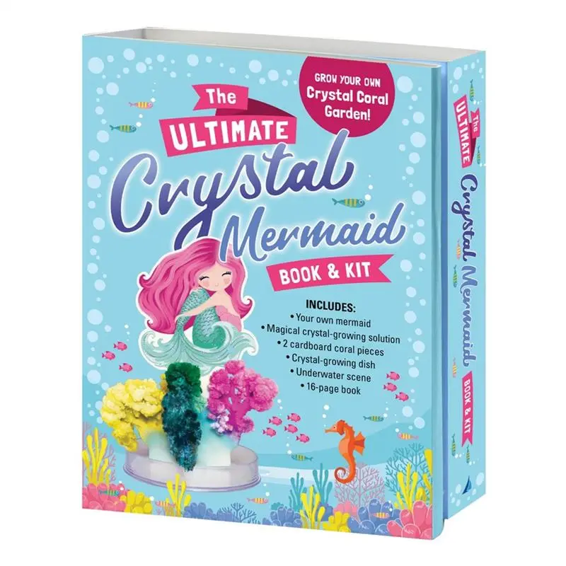 Ultimate Mermaid Magic Crystals Book & Kit With Mermaid Underwater Scene & Book