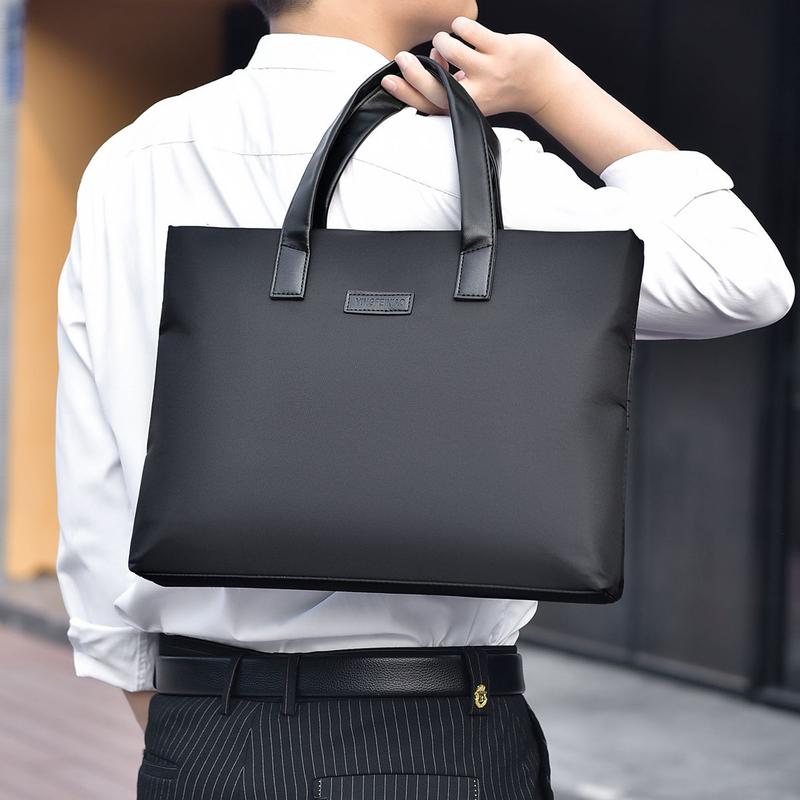 Product Introduction of Men's Simplicity Fashion Oxford Cloth Handbag A4 File Data Packet Daily Office Travel Portable Meeting Men's Bag 1