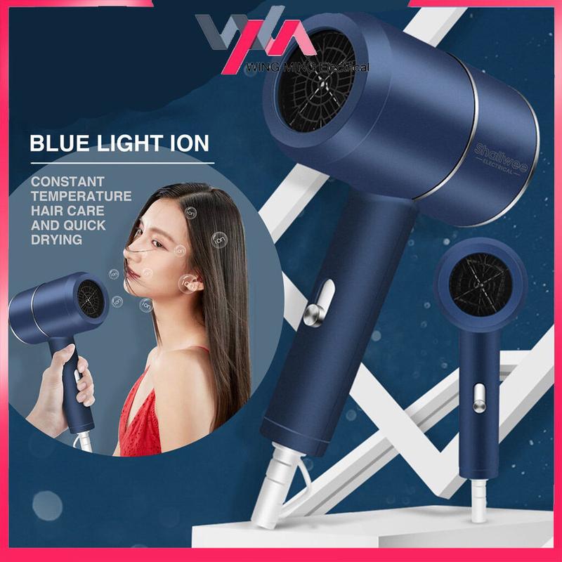 Hair Dryer Ion Mini Hot Air Electric Hair Dryer 850W Strong Air Hot Air Warm Air Hair Dryer 3 Modes Fast Drying Portable 1