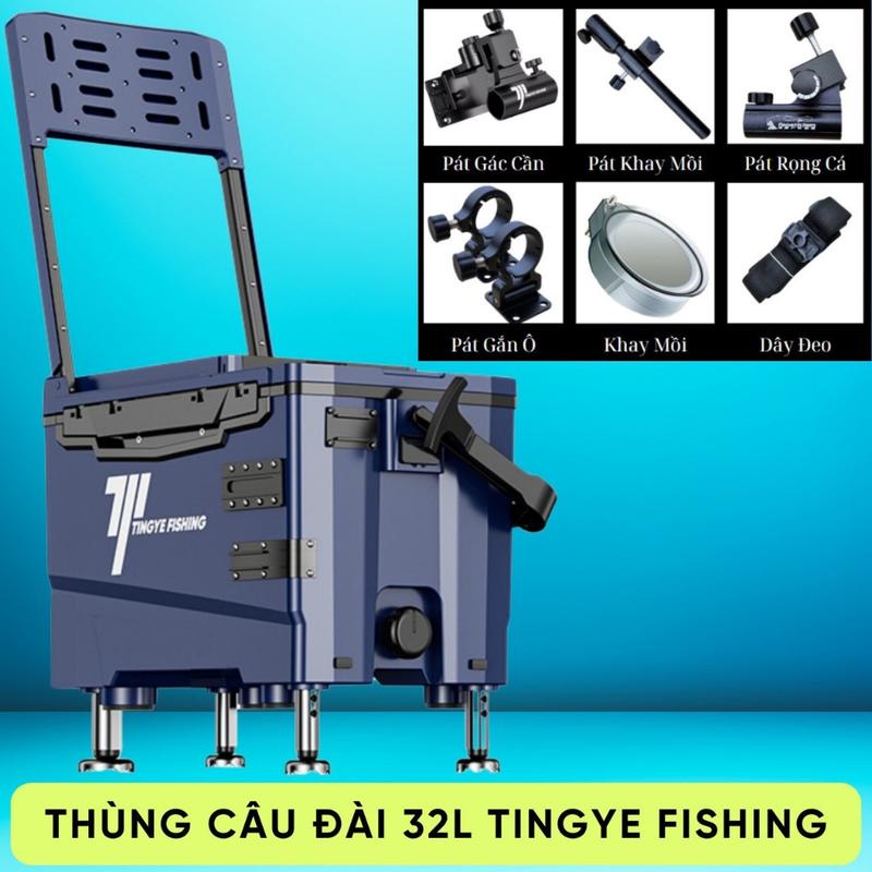 Thùng câu đài TINGYE FISHING 32L kèm phụ kiện