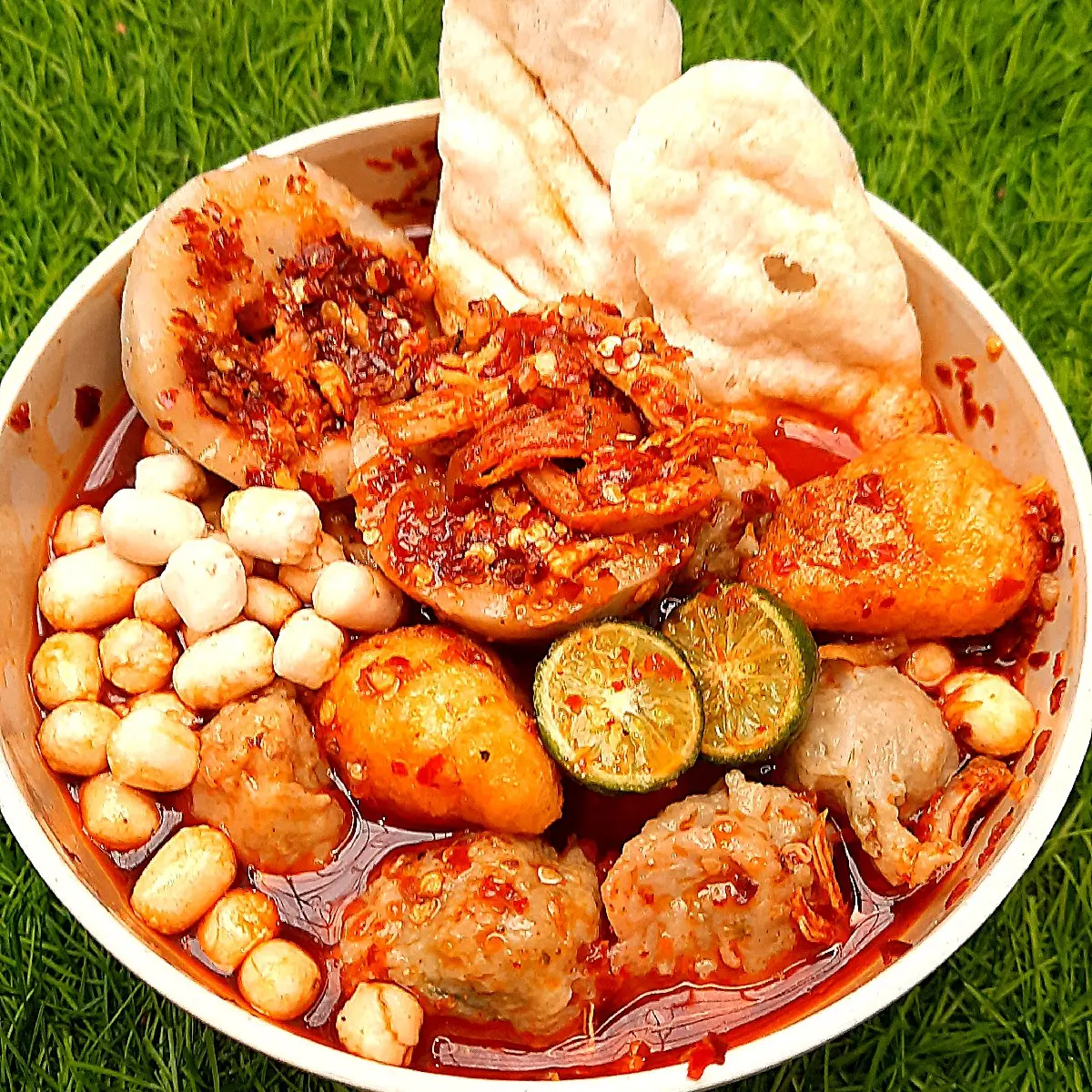 Baso Aci Suir Ayam Jumbo / Baso Aci Home made / Baso aci Instan khas garut / Baso aci termurah Instan Food Kuah Makanan Pedas Cuangki Seblak