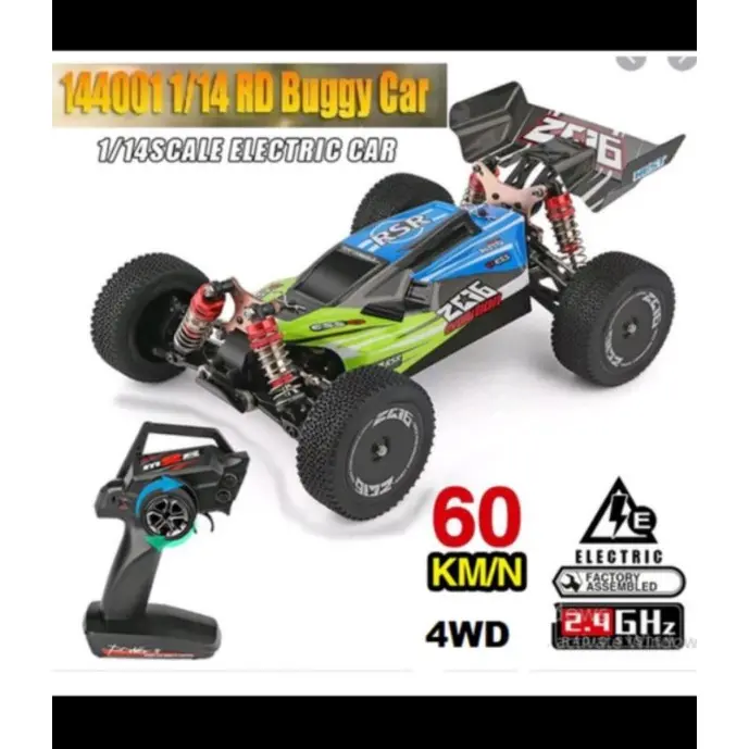 Rc car WLtoys XK 144001 Rc Buggy Metal Alloy Chassis 60kmh 2.4ghz 4WD Speed Offroad Full Proporsional Wl Toys Mobil Remot Gosend Grab Anteraja Sameday Toko Mainan Anak Edukasi Toko Kado Bekasi Jakarta Aneka Barang Murah 2022