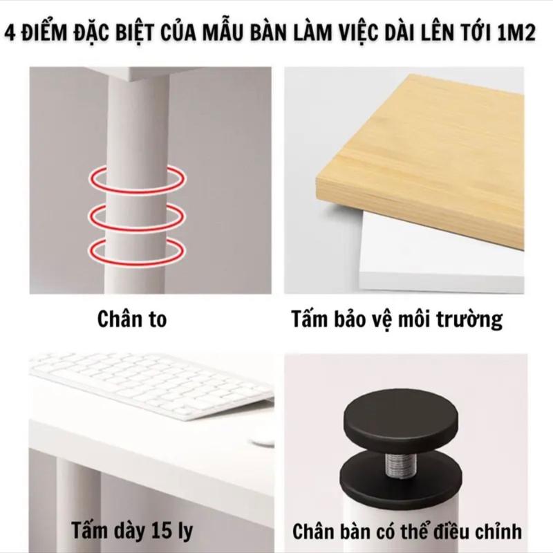 Bàn Gamming,Làm việc Decor chân sắt to tròn sơn tĩnh điện, mặt bàn gỗ chống trầy xước. Mẫu mới hot bàn _ 6
