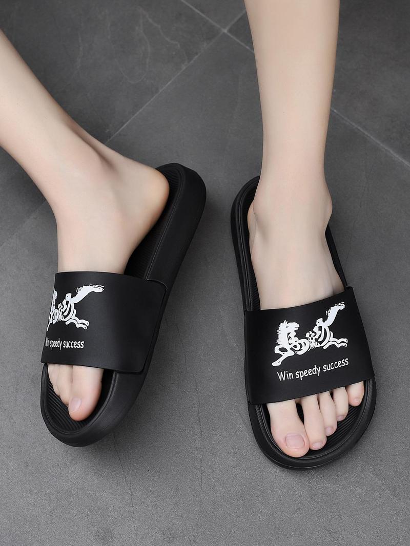 Product Introduction of Men's Casual Geometric Pattern Slides, Breathable Comfortable Non-slip Slippers, Fashionable Slides for Indoor & Outdoor Wear, Walking Shoes 8