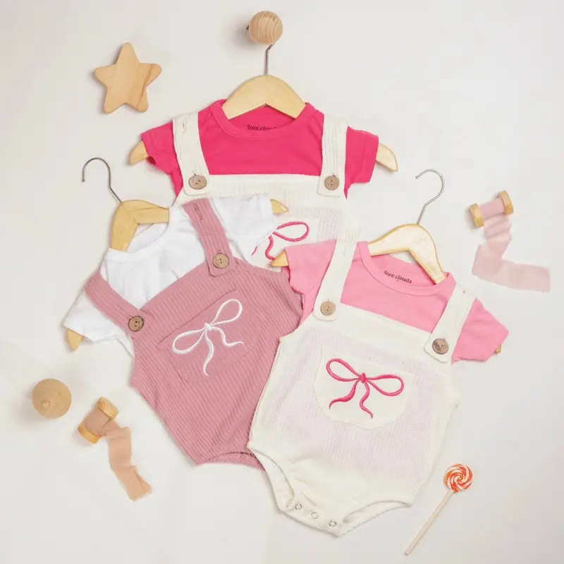 TINYME 0-18 bln || Set Jumpsuit Overall + Kaos  Celana Kodok Gantung Luaran Anak Bayi Catalog TMTM CARROL 5