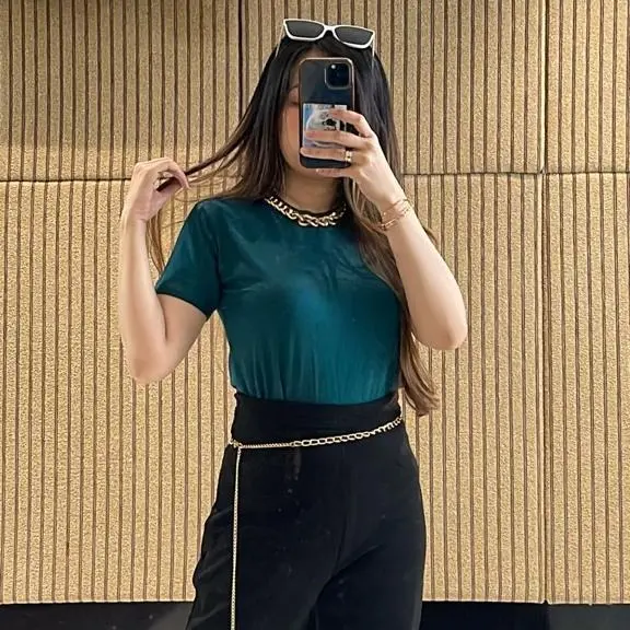 ALEXA TOP Baju Kaos Wanita Lengan Pendek T-Shirt Casual Oblong Wanita Polos Basic