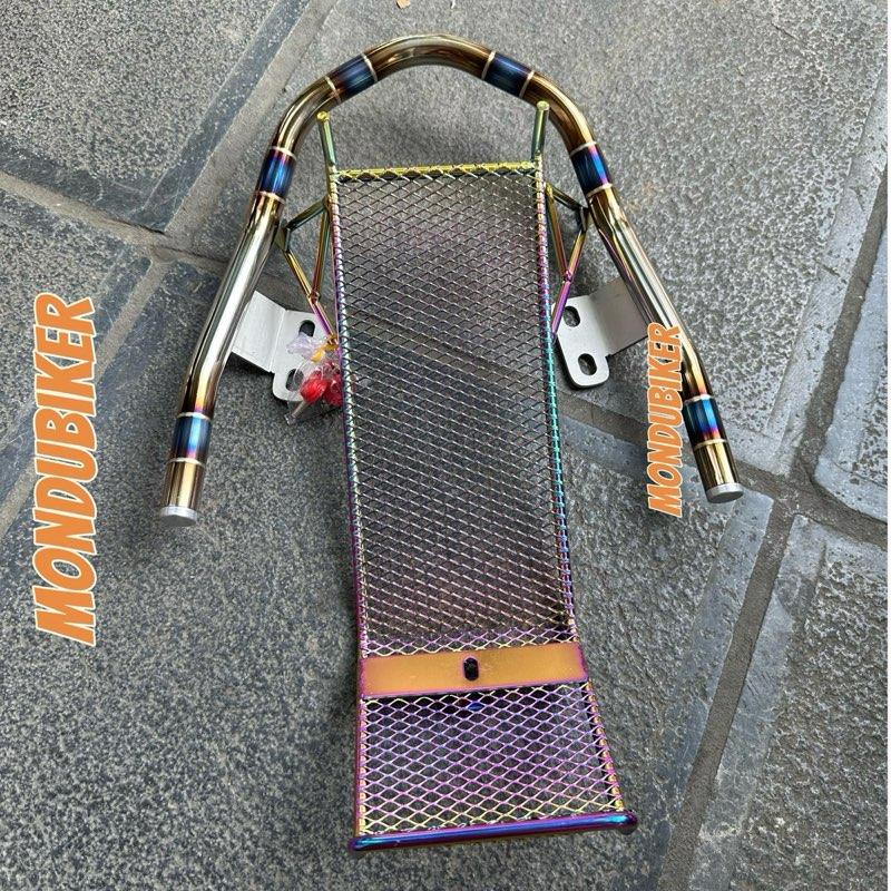    Tặng 2 móc U 7m  Combo baga xiken 7 màu + tay xách khò+ cho xe máy wave 110 wave A 2017-2025 