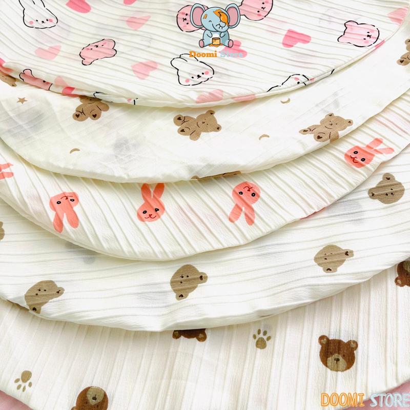 [Siêu Sale] Vỏ Gối Chống Trào Vải Đũi Gân Mềm Mịn Thoáng Mát Kích Thước 70x70cm Doomi Baby  Cho Bé - HT670 8