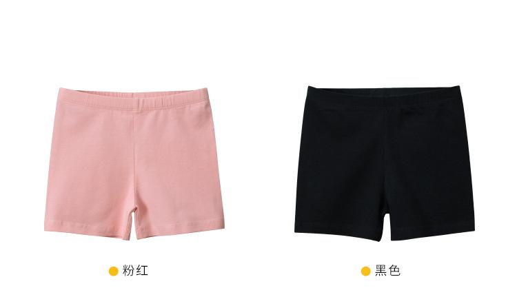 Product Introduction of 2025 Girls' Leggings Summer Thin Girl's Solid Color Safety Pants Baby Outerwear Crawler short girl 4