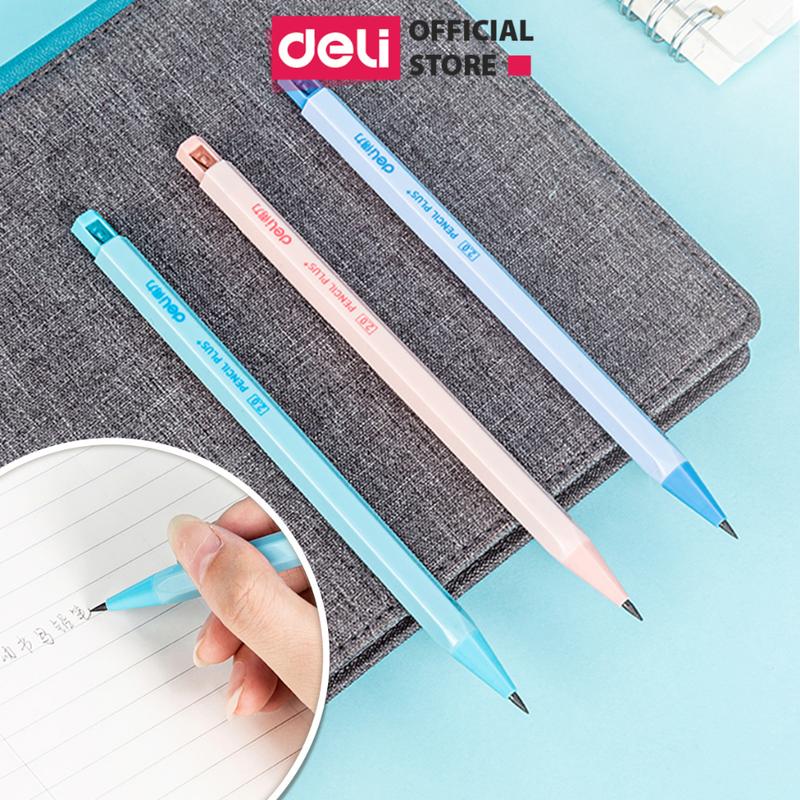 Bút chì kim bấm ngòi 2mm cao cấp kèm đầu gọt cải tiến cho học sinh văn phòng tiện lợi nhỏ gọn màu sắc trẻ trung nét đậm phù hợp luyện viết và vẽ phác thảo
