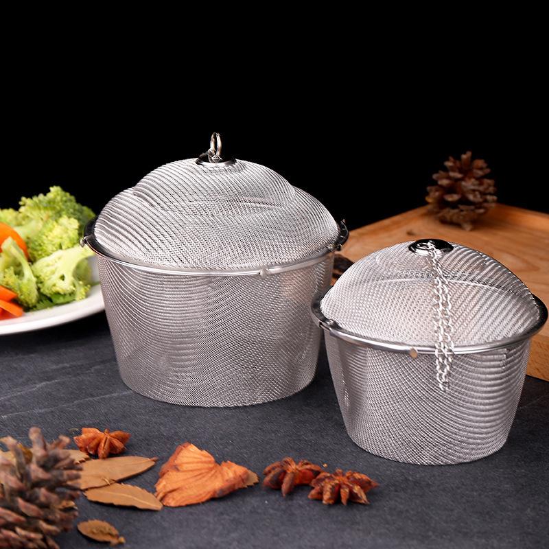[COD]Vận Chuyển Trong Vòng 24 Giờ 304 Lưới Thép Không Gỉ Trà Rò Rỉ Gia Vị Lẩu Nồi Súp Túi Nấu Thịt Hầm Gia Vị Hộp Gia Vị Hộp Gia Vị Kho Báu 3