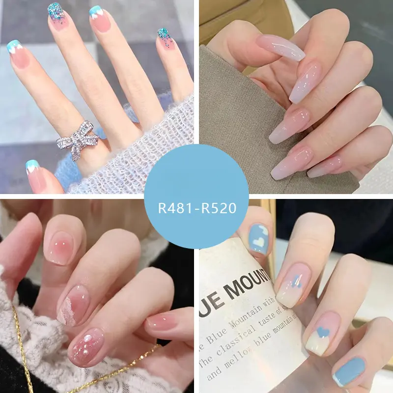 Hình dán móng tay có thể đeo được trong một giây, hình dán móng tay mang áo giáp, Gradient tinh khiết khao khát, Đơn giản, thanh lịch, mới