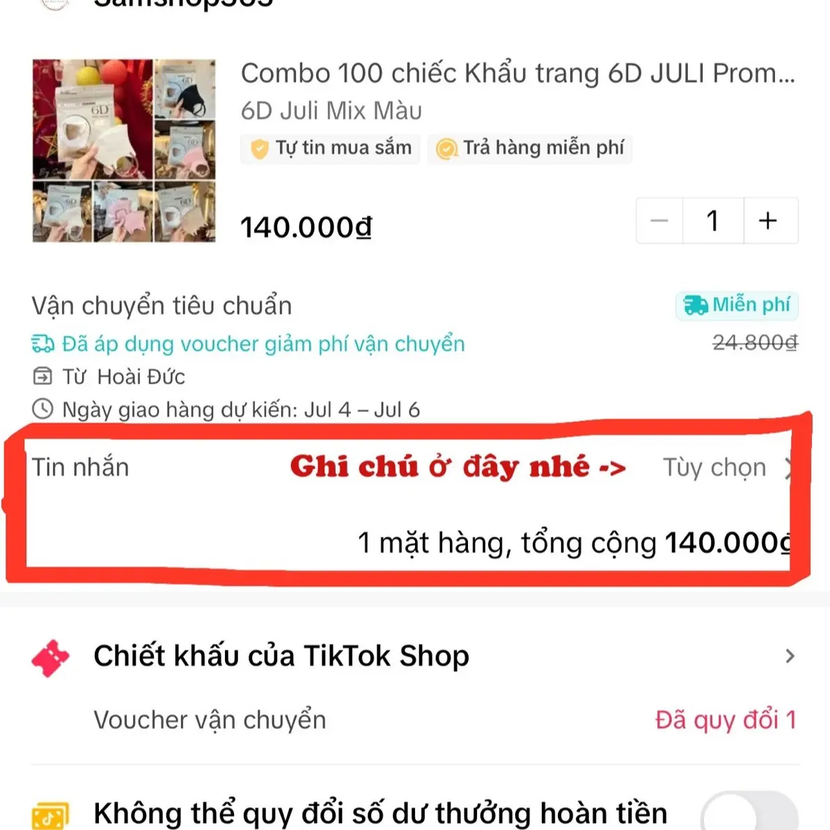 6D JULIDK Mix màu tự chọn ( Ghi chú)