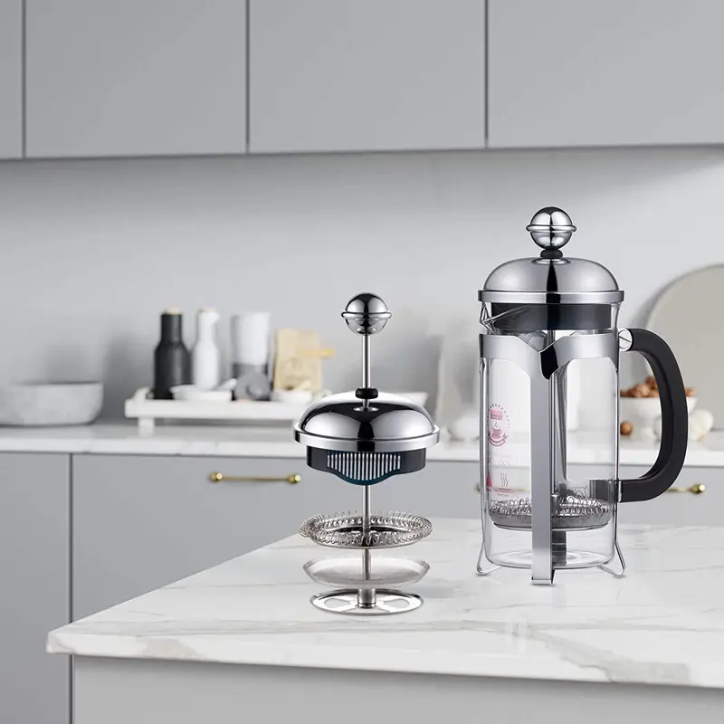Máy Pha Cà Phê Bình Pha Cà Phê Kiểu Pháp (12 Oz), Hệ Thống Ép, Thủy Tinh Borosilicate Dày Chịu Nhiệt, Bền Dễ Làm Sạch 2