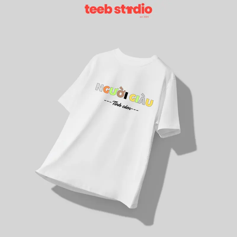 Áo Thun TeeB Studio Người Giàu Tình Cảm Chất Liệu Cotton Thoáng Mát Form UNISEX - ĐEN/TRẮNG 4