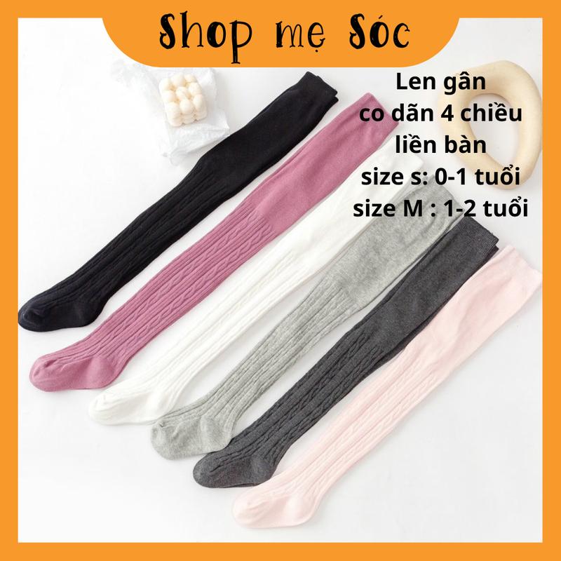 Quần tất LEN GÂN LIỀN BÀN cho bé trai bé gái 0-2 tuổi mesocshop