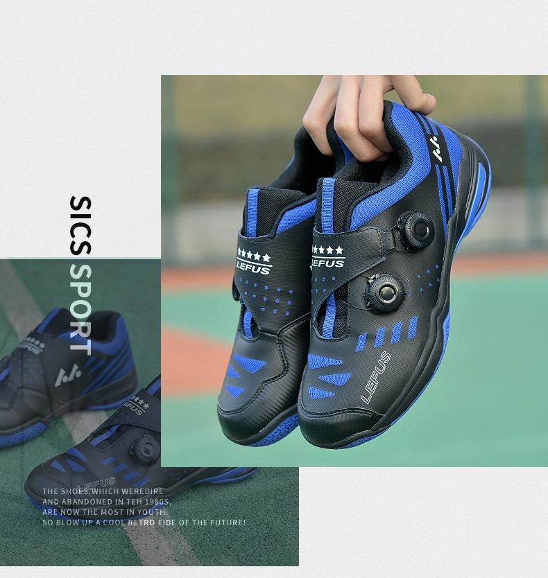 Product Introduction of In Stock Professional Badminton Race Shoes Feather Training Shoes Men's and Women's Same Sneaker Tennis Shoes Revers Badminton Shoes Men's and Women's Same Rotating Button Non-Slip Wear-Resistant Table Tennis Training Sneakers Sneaker Tennis Shoes 22