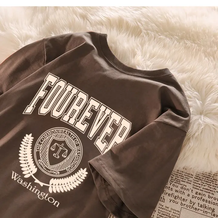 A0890 t shirt kaos washed Retro baju kaos wanita oversize ootd