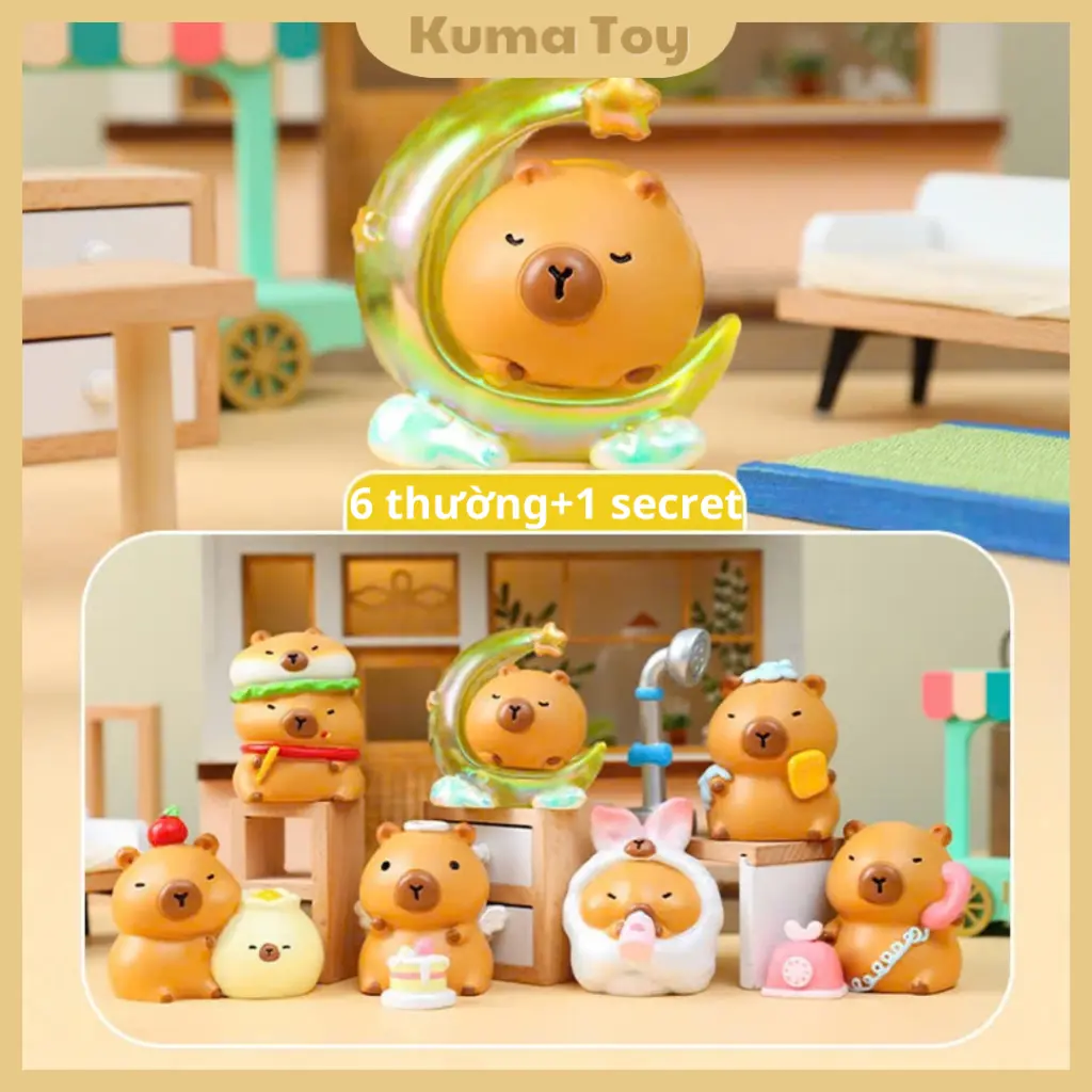 [Blindbox] Mô hình Capybara Bộ trưởng bộ ngoaị giao lớn  - hộp mù blind box đồ chơi trang trí chuột lang nước dễ thương Toy