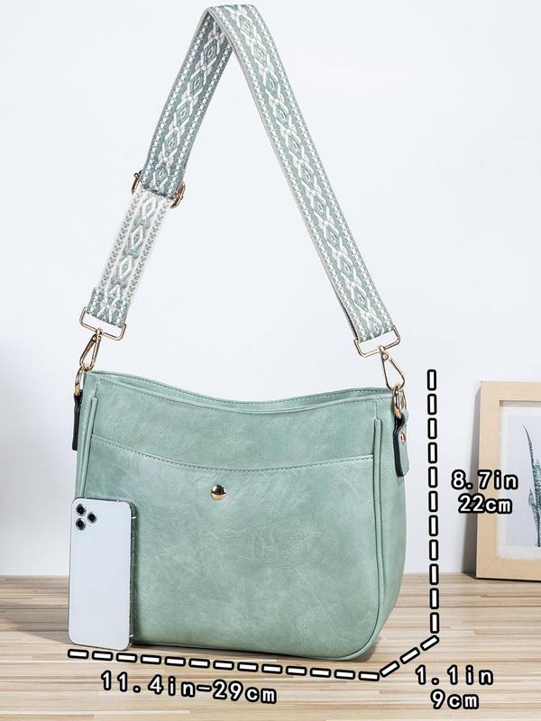 Women's Wallet Sling Shoulder Bag, Fashionable Compact PU Leather Crossbody Bag for Work & Daily Used, Casual Trendy Versatile High-quality Daily Commuting Bag 9