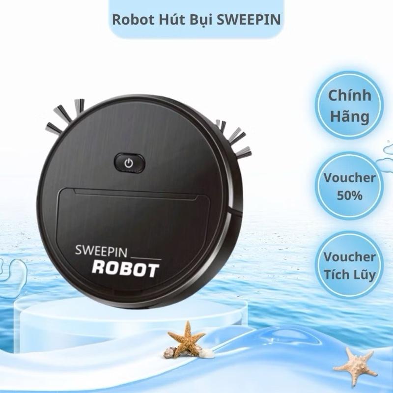 HÀNG LOẠI 1 ROBOT Hút Bụi SWEEPIN thông minh Máy hút bụi mini 3 trong 1 quét hút lau nhà Làm Sạch