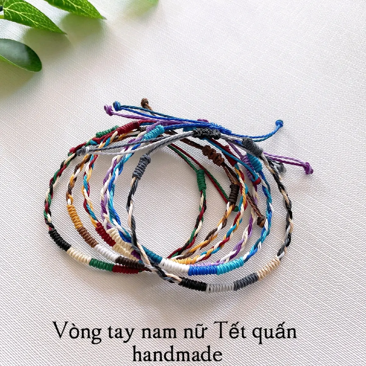 Vòng tay nam nữ waterproof quấn tết 4 bassic handmade