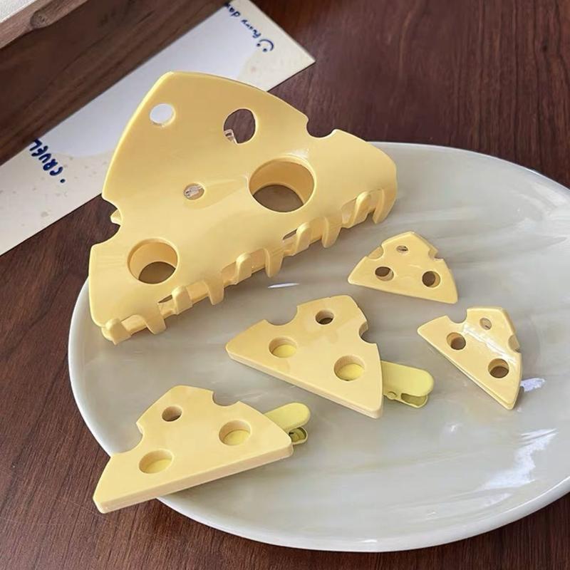 Kẹp Tóc, Dòng Phô Mai Dễ Thương, 3 Cái, Kẹp Tóc Mini Vui Nhộn Kẹp Tóc Bang Hoạt Hình Dễ Thương, Kẹp Bên 0