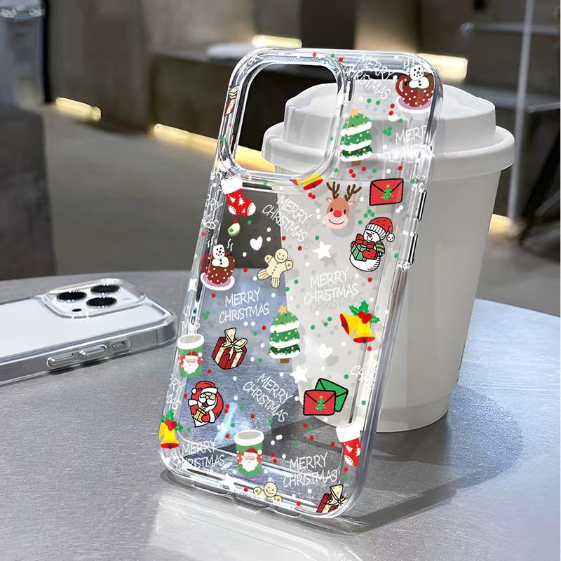  Vỏ điện thoại thông minh không gian trong suốt cho iphone 15 pro max 14 11 13 12 7 8 Plus X XR XSMax thời trang quà Giáng sinh vỏ bảo vệ phụ kiện 