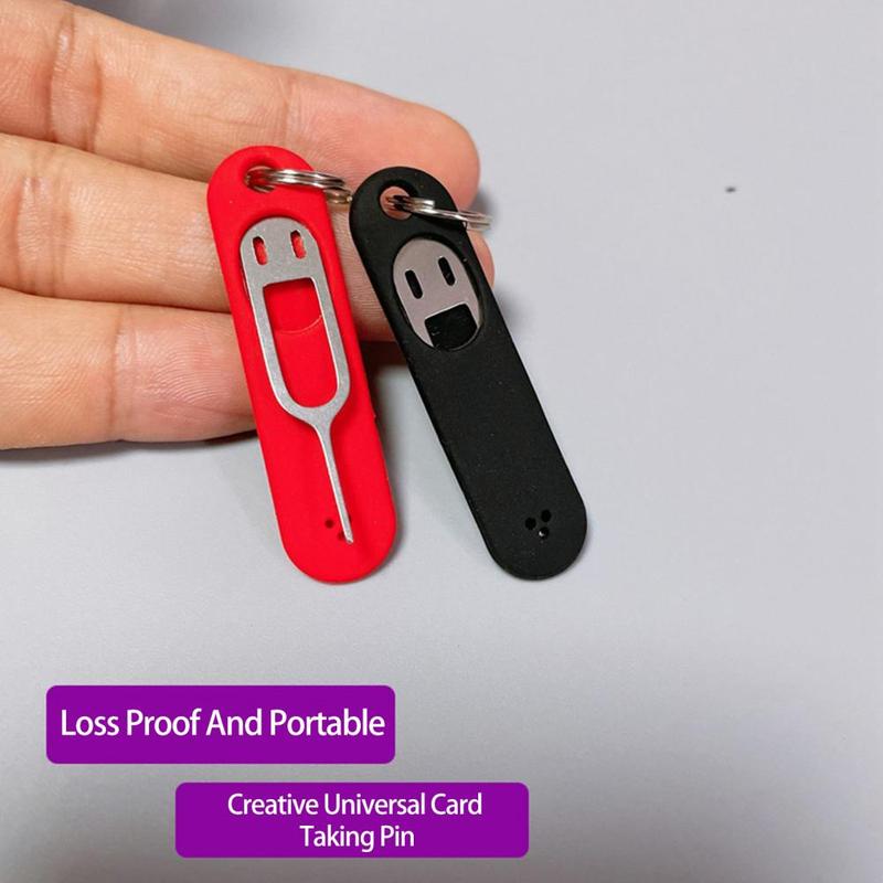 Sim Card Keychain 1 Set Anti-Lost Sim Card Pin Needle with Storage Case Key Tool Mobile ...