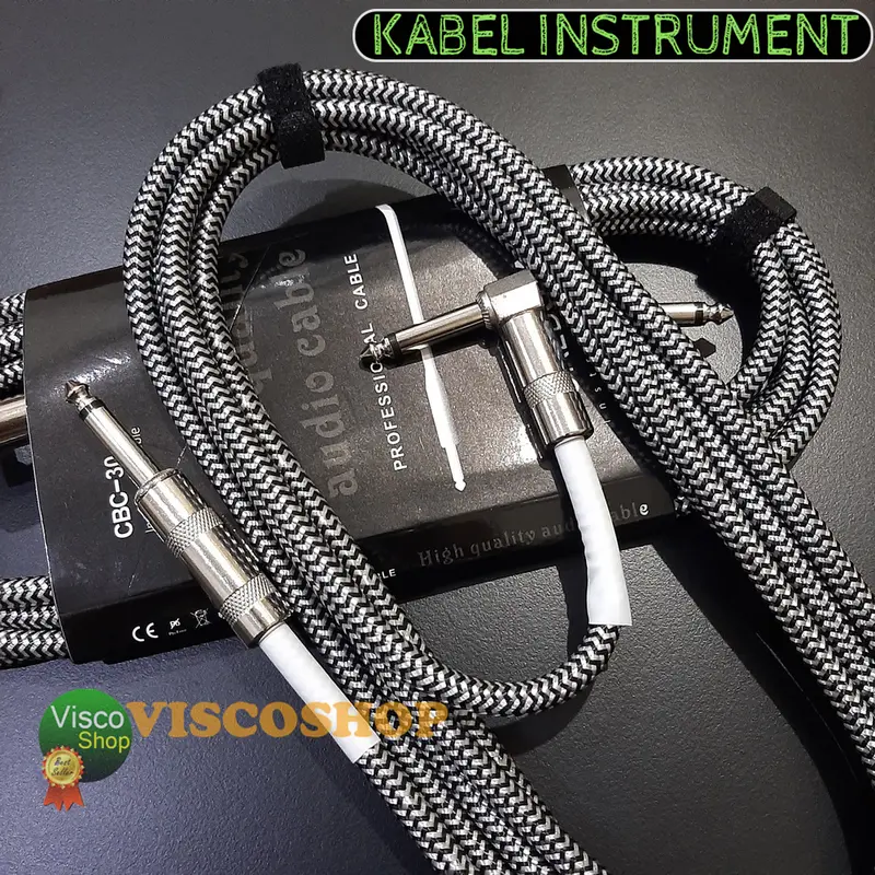Kabel jack L instrument Gitar listrik / elektrik , Bass listrik / Elektrik , Keyboard - Braided emas 3 - 6 meter – Low Noise 1