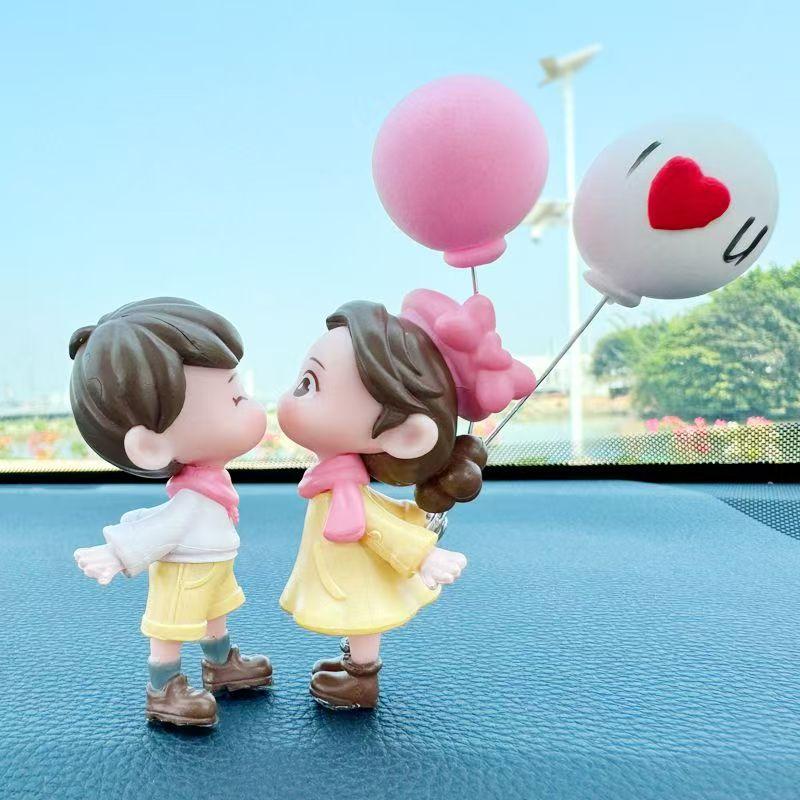 Búp Bê Nhân Vật Cặp Đôi Hôn Mặt, Đồ Trang Trí Tự Làm, Đồ Trang Trí Nhỏ Cảnh Quan Siêu Nhỏ, Thích Hợp Cho Xe Hơi Và Máy Tính Để Bàn 1
