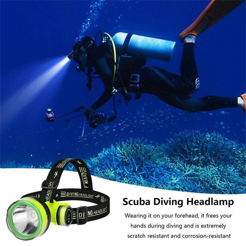Product Introduction of 【Local】Diving Headlight Rechargeable Professional Flashlight Waterproof Led Fishing Flashlight 1200mAh 27