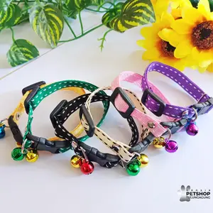 Kalung Kucing Anjing Motif Bintik 2 Lonceng