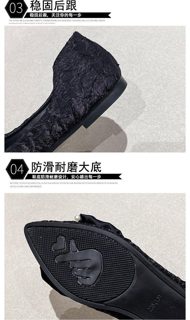 Product Introduction of Giày Thoáng Khí, Phổ Biến Cho Mùa Hè 2022, Thiết Kế Nơ, Nhẹ Nhàng Và Thanh Lịch, Phong Cách Hoang Dã, Cắt Nông Phong Cách Wanwan Lei, Gommino Nhọn, Dành Cho Nữ Shoes Giày Bệt 2