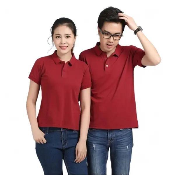 Top Áo Thun Nam Nữ Trơn Có Cổ ANDROMEDA Cá Sấu Polo Màu Đỏ Đô Vải Siêu Nhẹ Mát Form Xuông Đồng Phục Cho Cả Nữ Menswear Shirt