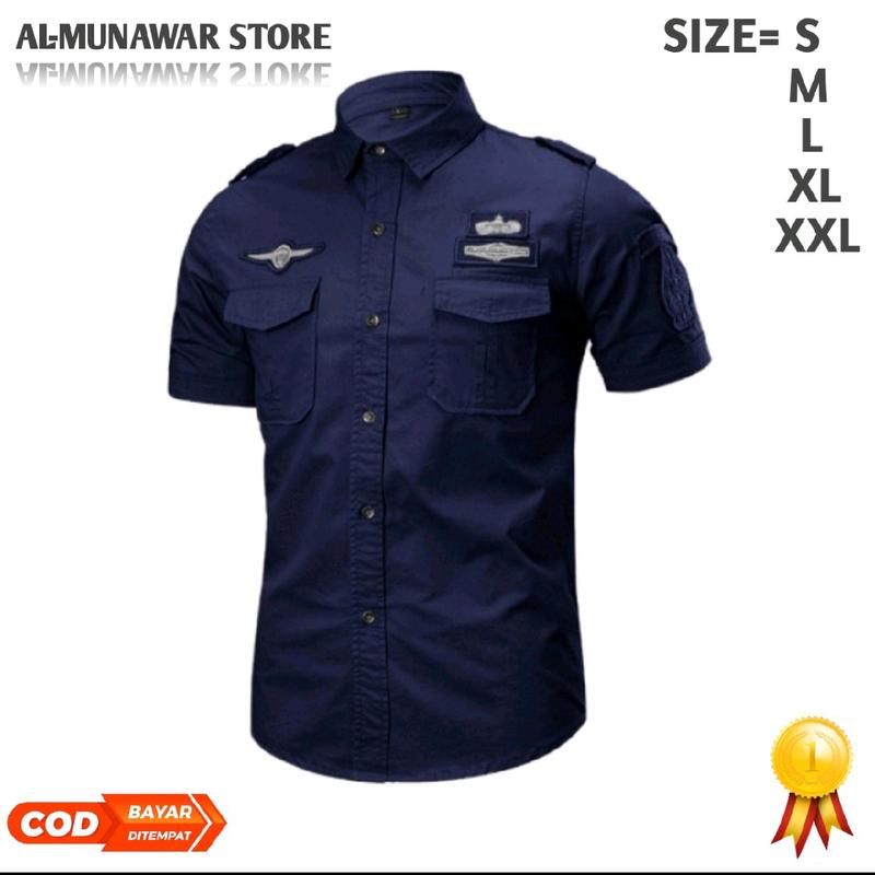 KEMEJA TACTICAL PRIA - KEMEJA PDH - SERAGAM PDH LENGAN PENDEK MODEL SLIMFIT Tebal 6