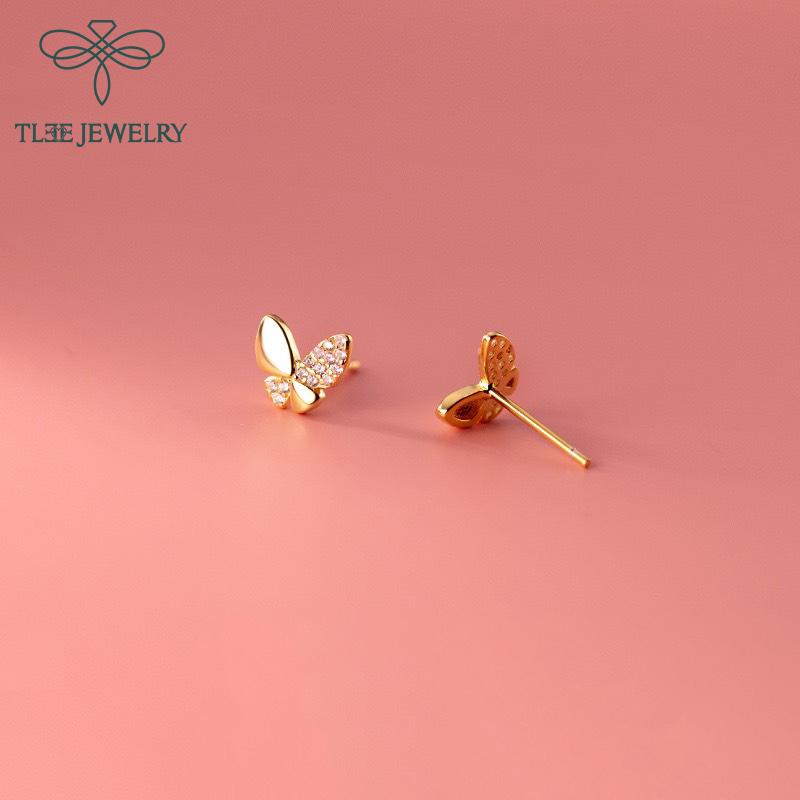 Product Introduction of Khuyên tai bạc nữ TLEE hồ điệp nhỏ nạm đá xinh xắn TLEE JEWELRY B0184 1