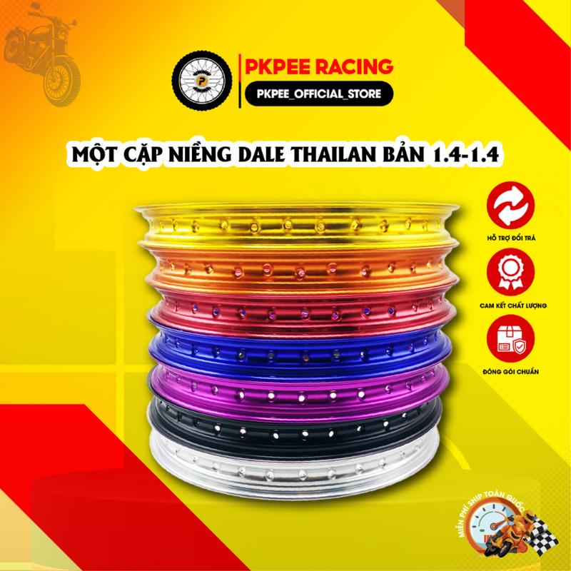 Một Cặp Niềng Nhôm Thái Lan Bản 1.4 - 1.4 Gắn Honda, Yamaha, Suzuki, Sym, Dream, Wave, Sirius, Jupiter, Exciter, Winner, Satria, Sonic, Vario, Cub, 67, Elagant - PKPEE Phụ Kiện Phụ Tùng
