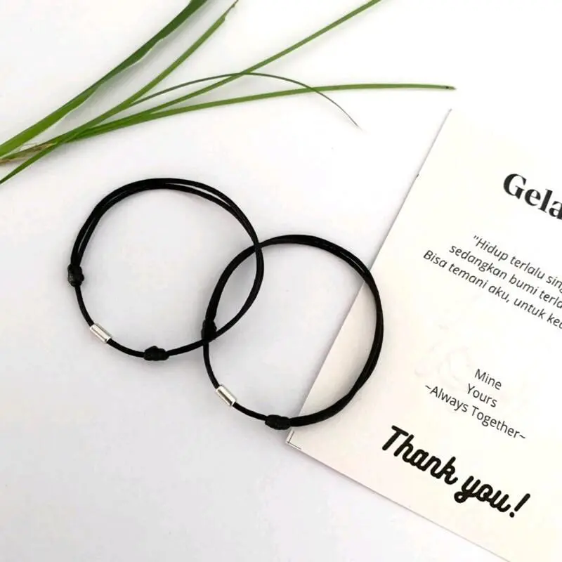 isi [2pcs] Gelang Couple Tabung Minimalis Simpel Estetik Model Korea/Gelang Untuk Pacar/Gelang Mine your Anniverasary 0