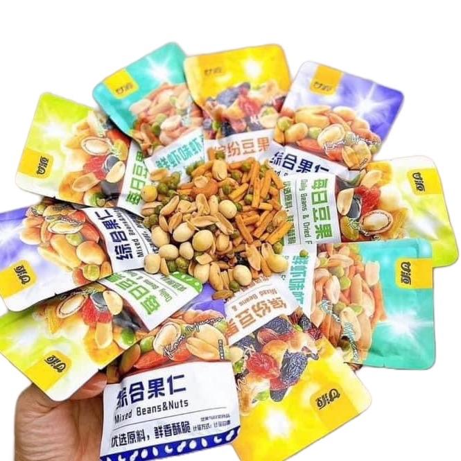  1kg hạt mix hạt dinh dưỡng đủ 4 vị- Đồ ăn vặt Thuỷ Béo Snack Food Thức Ăn Nuts peanut  sấy bánh kẹo tết 2025 