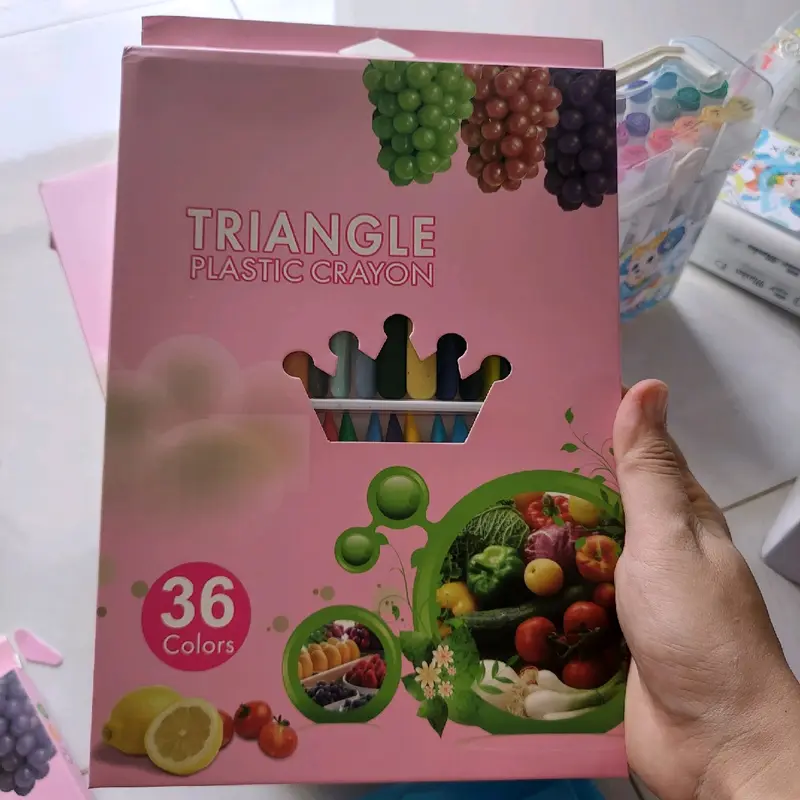 Hộp 36 màu sáp hữu cơ, màu tô không dính tay 4