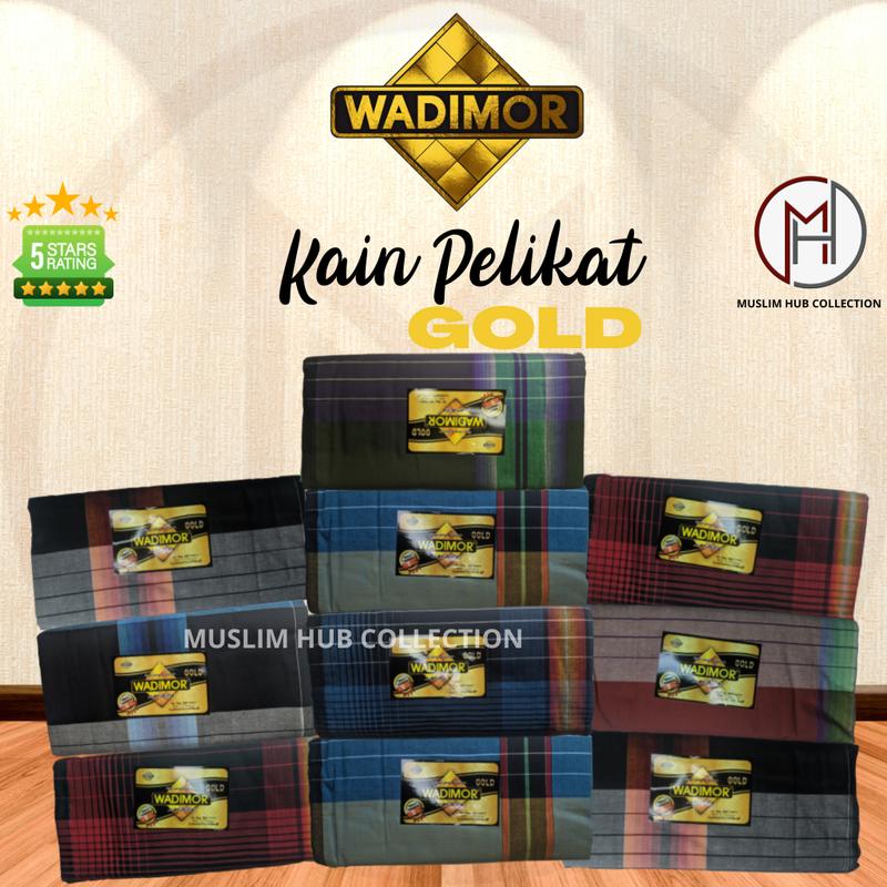 Product Introduction of WADIMORE Kain Pelikat With Box (Boleh Pilih Warna) Gold Kotak Attire 25